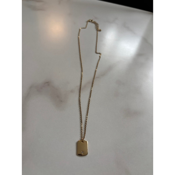 Unbranded Jewelry - gold-toned dog tag pendant necklace